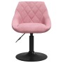Silla de comedor giratoria 6 uds terciopelo rosa
