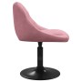 Silla de comedor giratoria 6 uds terciopelo rosa