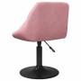 Silla de comedor giratoria 6 uds terciopelo rosa