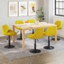 Sillas de comedor giratorias 6 uds terciopelo amarillo mostaza