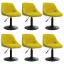 Sillas de comedor giratorias 6 uds terciopelo amarillo mostaza