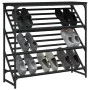 Engineered wood shoe cabinet in black, 90x30x85 cm by vidaXL, Shoe racks and shoe organizers - Ref: Foro24-833428, Price: 59,...