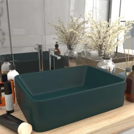 Luxury dark green matte ceramic sink 41x30x12 cm by vidaXL, Sinks - Ref: Foro24-147047, Price: 74,32 €, Discount: %