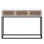 Konsolentisch Eisen und Sperrholz weiß 105x30x75 cm von vidaXL, Seitentische - Ref: Foro24-352106, Preis: 89,32 €, Rabatt: %