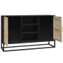 Aparador de madera contrachapada negro 105x30x65 cm de vidaXL, Aparadores - Ref: Foro24-352119, Precio: 128,11 €, Descuento: %