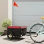 Bicycle trailer, black and red, 30 kg, made of iron. by vidaXL, Bicycle trailers - Ref: Foro24-94076, Price: 75,59 €, Discoun...