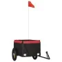 Bicycle trailer, black and red, 30 kg, made of iron. by vidaXL, Bicycle trailers - Ref: Foro24-94076, Price: 75,59 €, Discoun...