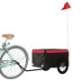 Fahrradanhänger aus schwarzem und rotem Eisen 30 kg von vidaXL, Fahrradanhänger - Ref: Foro24-94076, Preis: 76,59 €, Rabatt: %
