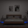 Mesitas de noche de pared con luces LED 2 unidades gris Sonoma