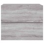Mesitas de noche de pared con luces LED 2 unidades gris Sonoma