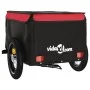 Bicycle trailer, black and red, 30 kg, made of iron. by vidaXL, Bicycle trailers - Ref: Foro24-94076, Price: 75,59 €, Discoun...