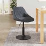 Silla de comedor de terciopelo gris oscuro