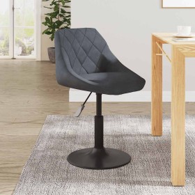 Silla de comedor de terciopelo gris oscuro