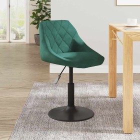 Silla de comedor de terciopelo verde oscuro