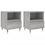 Bedside table 2 pcs Sonoma gray engineered wood 40x35x50 cm by vidaXL, Nightstands - Ref: Foro24-830617, Price: 73,30 €, Disc...