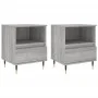 Bedside table 2 pcs Sonoma gray engineered wood 40x35x50 cm by vidaXL, Nightstands - Ref: Foro24-830617, Price: 72,39 €, Disc...