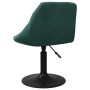Silla de comedor de terciopelo verde oscuro