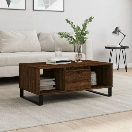 Couchtisch aus braunem Eichensperrholz, 90 x 50 x 36,5 cm von vidaXL, Couchtisch - Ref: Foro24-830603, Preis: 62,22 €, Rabatt: %