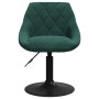 Silla de comedor de terciopelo verde oscuro
