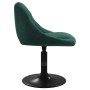 Silla de comedor de terciopelo verde oscuro