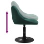 Silla de comedor de terciopelo verde oscuro
