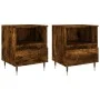 Nightstands 2 pcs engineered wood smoked oak 40x35x50 cm by vidaXL, Nightstands - Ref: Foro24-830615, Price: 69,79 €, Discoun...