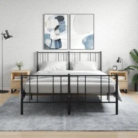 Nachttische, 2 Stück, Holzwerkstoff, Sonoma-Eiche, 40 x 35 x 50 cm von vidaXL, Nachttische - Ref: Foro24-830643, Preis: 85,15...