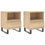 Nachttische, 2 Stück, Holzwerkstoff, Sonoma-Eiche, 40 x 35 x 50 cm von vidaXL, Nachttische - Ref: Foro24-830643, Preis: 86,32...