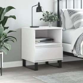Weißer Nachttisch aus Sperrholz, 40 x 35 x 50 cm von vidaXL, Nachttische - Ref: Foro24-830636, Preis: 55,02 €, Rabatt: %