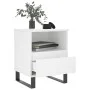 Mesita de noche madera contrachapada blanco 40x35x50 cm de vidaXL, Mesitas de noche - Ref: Foro24-830636, Precio: 55,01 €, De...