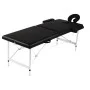 Klappbare Massageliege 2 Zonen schwarze Aluminiumstruktur von vidaXL, Massageliegen - Ref: Foro24-110088, Preis: 176,06 €, Ra...