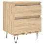 Mesita de noche madera de ingeniería roble Sonoma 40x35x50 cm