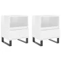 Nightstands 2 pcs glossy white engineered wood 40x35x50 cm by vidaXL, Nightstands - Ref: Foro24-830641, Price: 89,47 €, Disco...