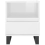 Mesitas noche 2 uds madera ingeniería blanco brillo 40x35x50 cm de vidaXL, Mesitas de noche - Ref: Foro24-830641, Precio: 90,...