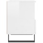Mesitas noche 2 uds madera ingeniería blanco brillo 40x35x50 cm de vidaXL, Mesitas de noche - Ref: Foro24-830641, Precio: 90,...
