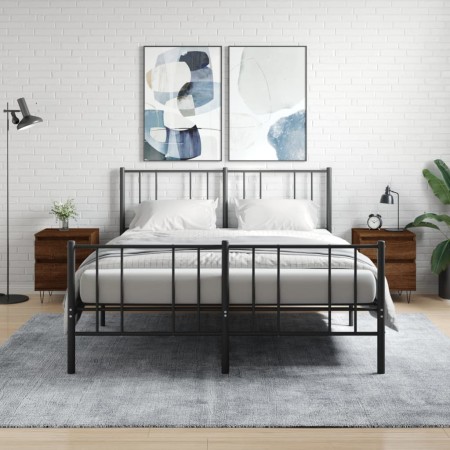 Nachttische, 2 Stück, Eichenbraun, Holzwerkstoff, 40 x 35 x 50 cm von vidaXL, Nachttische - Ref: Foro24-830683, Preis: 71,38 ...