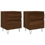 Mesitas noche 2 uds madera ingeniería marrón roble 40x35x50 cm de vidaXL, Mesitas de noche - Ref: Foro24-830683, Precio: 71,29 €