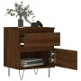 Mesitas noche 2 uds madera ingeniería marrón roble 40x35x50 cm de vidaXL, Mesitas de noche - Ref: Foro24-830683, Precio: 70,4...