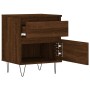 Mesitas noche 2 uds madera ingeniería marrón roble 40x35x50 cm de vidaXL, Mesitas de noche - Ref: Foro24-830683, Precio: 71,29 €