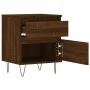 Mesitas noche 2 uds madera ingeniería marrón roble 40x35x50 cm de vidaXL, Mesitas de noche - Ref: Foro24-830683, Precio: 70,4...