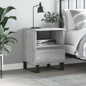 Sonoma grauer Nachttisch aus Holzwerkstoff, 40 x 35 x 50 cm von vidaXL, Nachttische - Ref: Foro24-830648, Preis: 45,25 €, Rab...