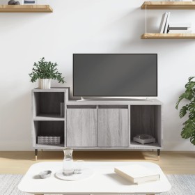 Mueble de TV madera contrachapada gris Sonoma 100x35x55 cm