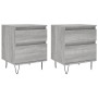 Bedside table 2 pcs Sonoma gray engineered wood 40x35x50 cm by vidaXL, Nightstands - Ref: Foro24-830681, Price: 76,25 €, Disc...