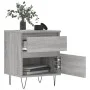 Mesita de noche 2 uds madera ingeniería gris Sonoma 40x35x50 cm de vidaXL, Mesitas de noche - Ref: Foro24-830681, Precio: 75,...