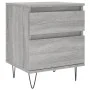 Mesita de noche 2 uds madera ingeniería gris Sonoma 40x35x50 cm de vidaXL, Mesitas de noche - Ref: Foro24-830681, Precio: 75,...