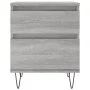 Mesita de noche 2 uds madera ingeniería gris Sonoma 40x35x50 cm de vidaXL, Mesitas de noche - Ref: Foro24-830681, Precio: 75,...
