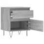 Mesita de noche 2 uds madera ingeniería gris Sonoma 40x35x50 cm de vidaXL, Mesitas de noche - Ref: Foro24-830681, Precio: 75,...