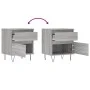 Mesita de noche 2 uds madera ingeniería gris Sonoma 40x35x50 cm de vidaXL, Mesitas de noche - Ref: Foro24-830681, Precio: 75,...