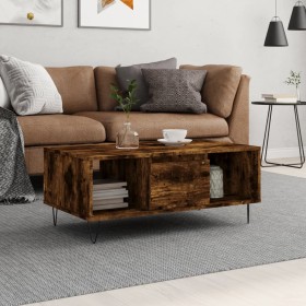 Couchtisch aus geräuchertem Eichensperrholz, 90 x 50 x 36,5 cm von vidaXL, Couchtisch - Ref: Foro24-830593, Preis: 61,27 €, R...