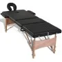 Folding massage table with 3 zones, black wooden structure. by vidaXL, massage tables - Ref: Foro24-110081, Price: 164,95 €, ...